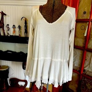 White free people sweater